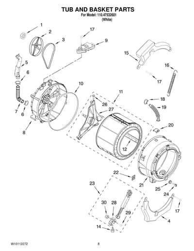 TUB AND BASKET PARTS