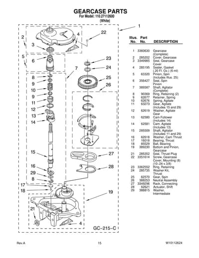GEARCASE PARTS