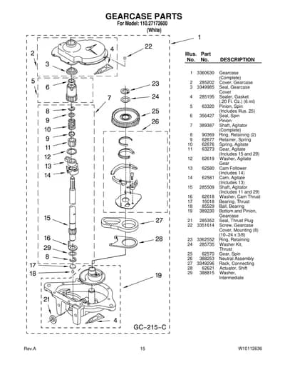 GEARCASE PARTS