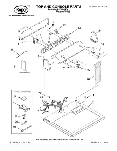 TOP AND CONSOLE PARTS