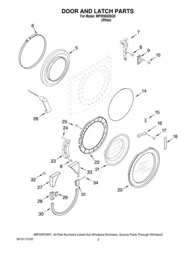 DOOR AND LATCH PARTS