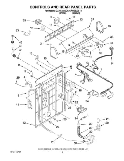 CONTROLS AND REAR PANEL PARTS