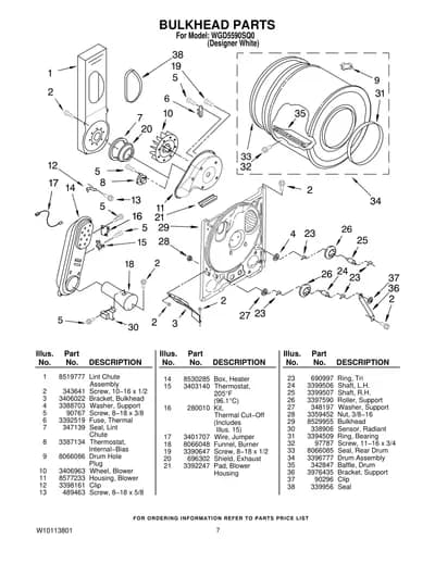 BULKHEAD PARTS
