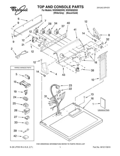 TOP AND CONSOLE PARTS