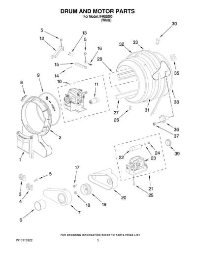 DRUM AND MOTOR PARTS