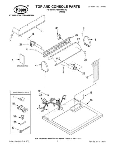 TOP AND CONSOLE PARTS
