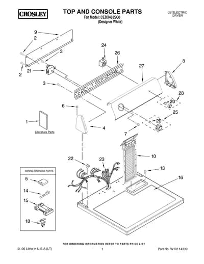 TOP AND CONSOLE PARTS