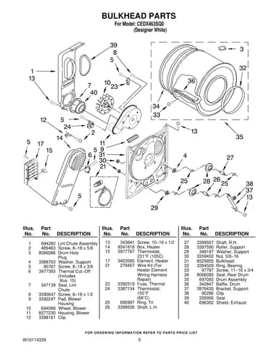 BULKHEAD PARTS