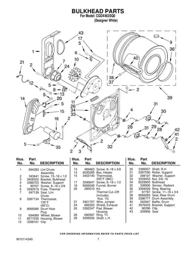 BULKHEAD PARTS