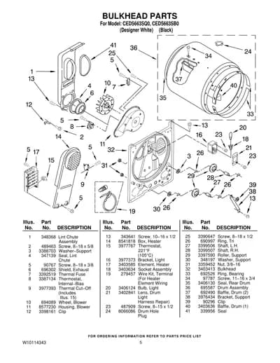 BULKHEAD PARTS