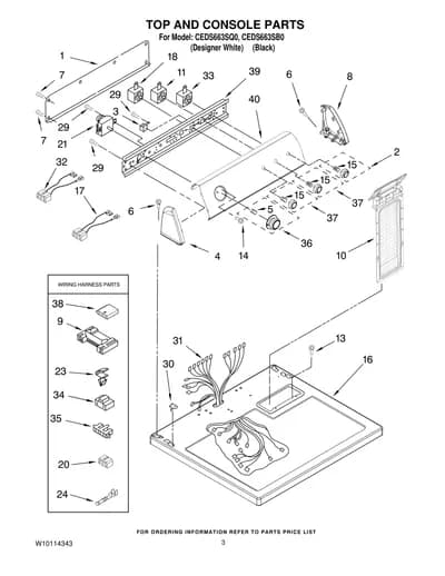 TOP AND CONSOLE PARTS