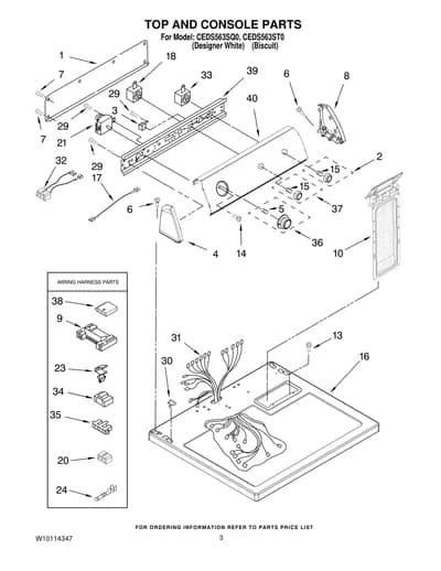 TOP AND CONSOLE PARTS