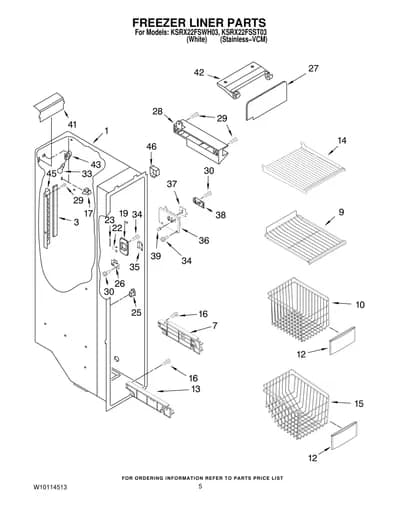 FREEZER LINER PARTS