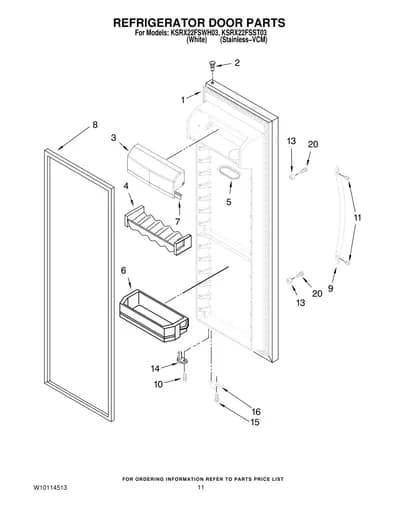 REFRIGERATOR DOOR PARTS
