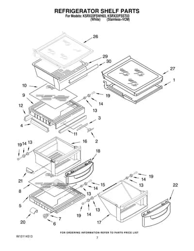 REFRIGERATOR SHELF PARTS