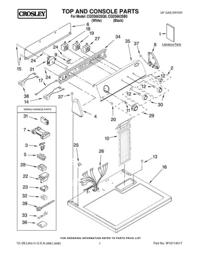 TOP AND CONSOLE PARTS
