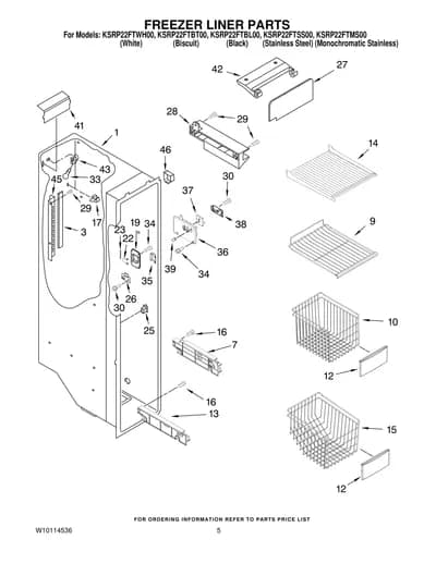 FREEZER LINER PARTS