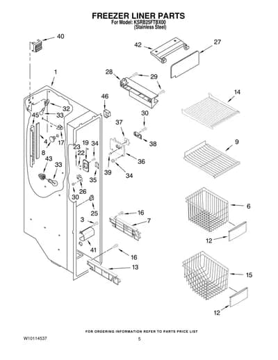FREEZER LINER PARTS