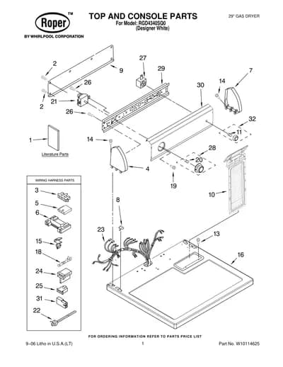 TOP AND CONSOLE PARTS