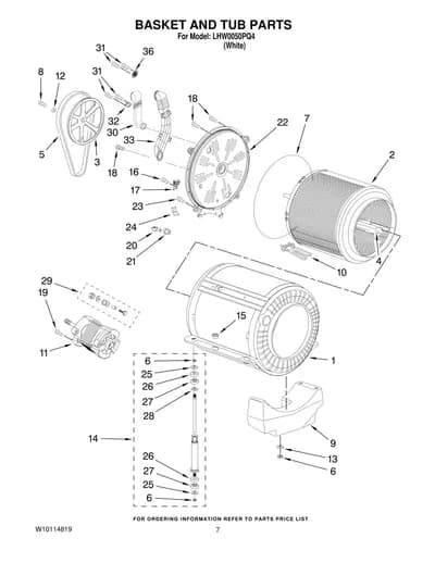 BASKET AND TUB PARTS