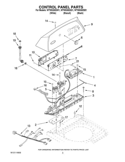CONTROL PANEL PARTS