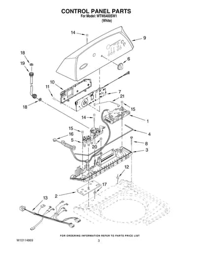 CONTROL PANEL PARTS