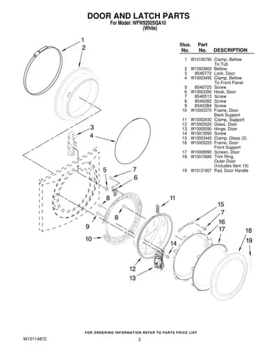 DOOR AND LATCH PARTS