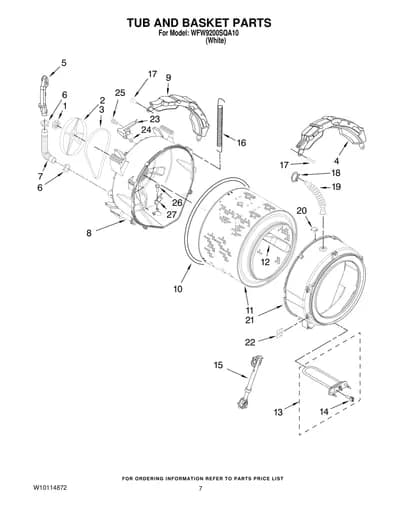 TUB AND BASKET PARTS
