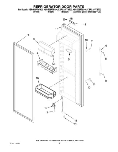 REFRIGERATOR DOOR PARTS