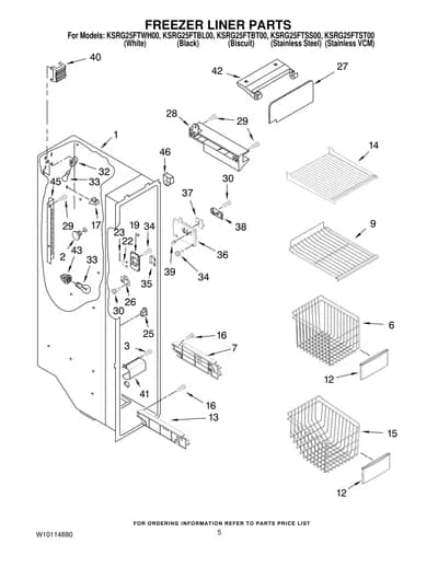 FREEZER LINER PARTS