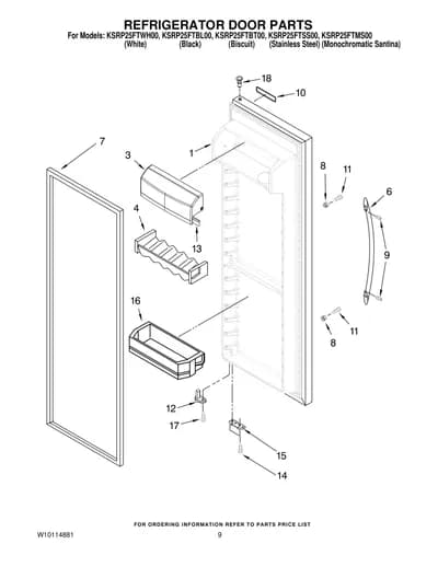 REFRIGERATOR DOOR PARTS