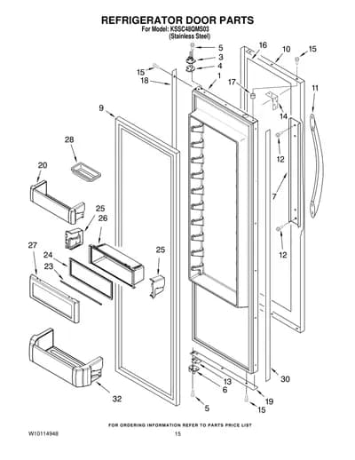 REFRIGERATOR DOOR PARTS