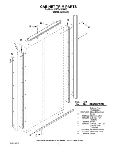 CABINET TRIM PARTS
