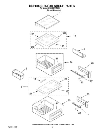 REFRIGERATOR SHELF PARTS