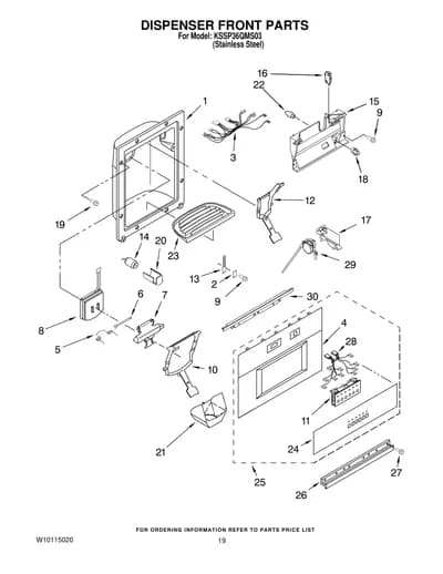 DISPENSER FRONT PARTS