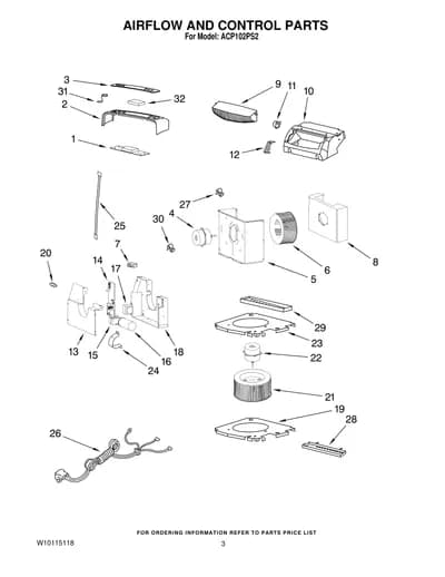 AIRFLOW AND CONTROL PARTS