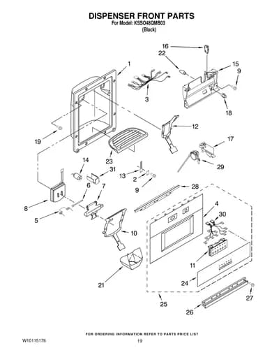 DISPENSER FRONT PARTS