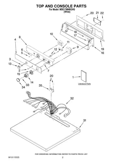 TOP AND CONSOLE PARTS