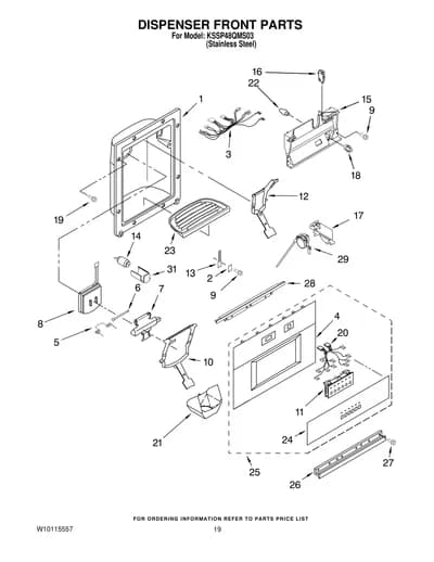 DISPENSER FRONT PARTS