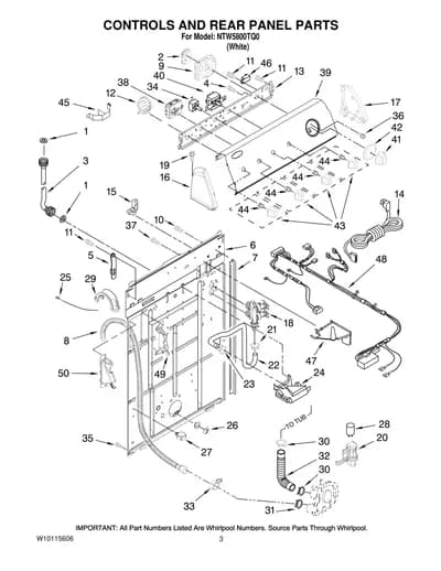 CONTROLS AND REAR PANEL PARTS