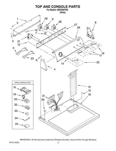 TOP AND CONSOLE PARTS