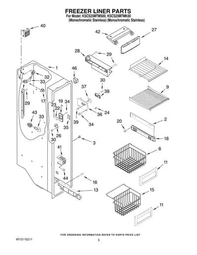 FREEZER LINER PARTS