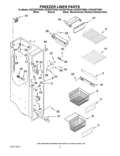 FREEZER LINER PARTS