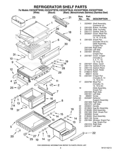 REFRIGERATOR SHELF PARTS