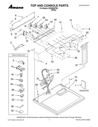 TOP AND CONSOLE PARTS