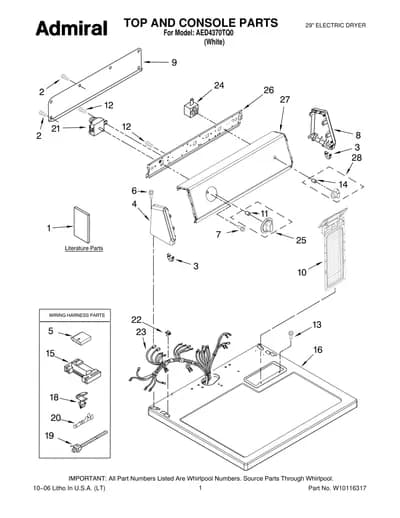 TOP AND CONSOLE PARTS