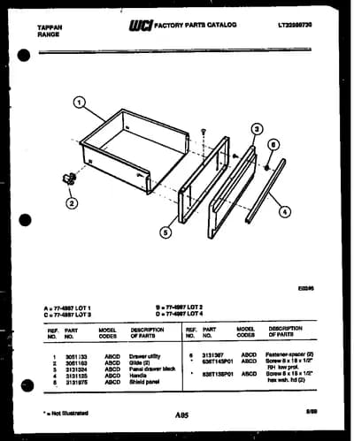 DRAWER PARTS