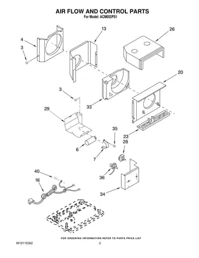 AIR FLOW AND CONTROL PARTS