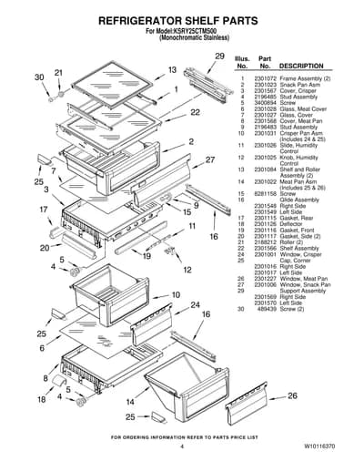 REFRIGERATOR SHELF PARTS