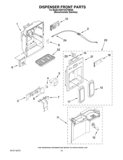 DISPENSER FRONT PARTS
